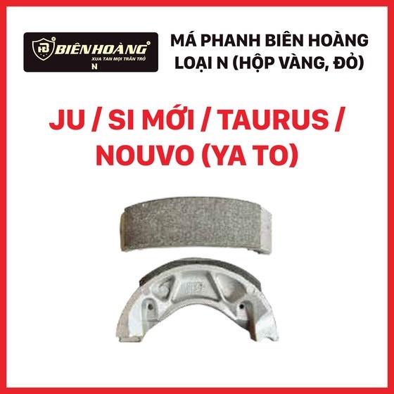 [NV] - Má phanh cơ JU/ SI mới / Taurus / Nouvo (N, vàng) (YA to) (Biên Hoàng)