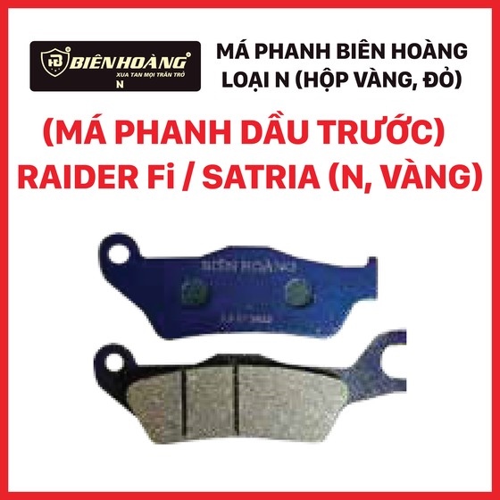 [RAID/SATRI T] - Má phanh đĩa trước Raider Fi / Satria (N, vàng) (Biên Hoàng)