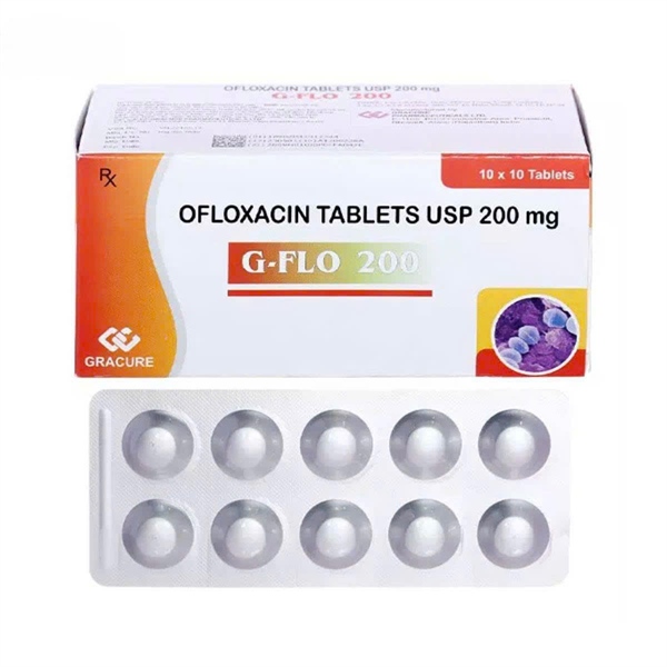 Thuốc kháng sinh G - FLO 200 Gracure India Điều trị nhiễm khuẩn (Hộp x 10vỉ x 10viên)