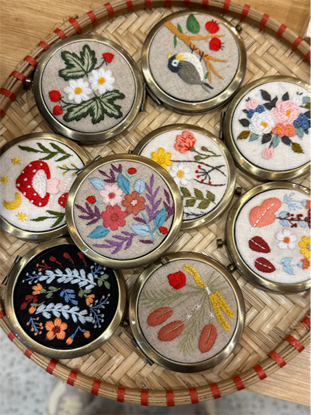 CC Embroidered Mirror