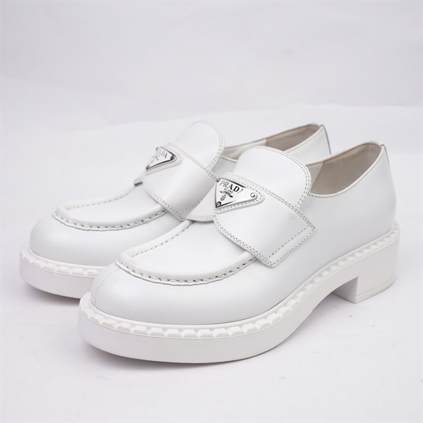 Giày Prada trắng cao 4p sz35 (BQ) KG+