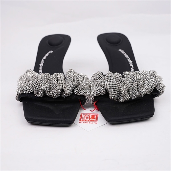 Dép Alexander Wang đen cao 7p sz38 (BQ) KG+