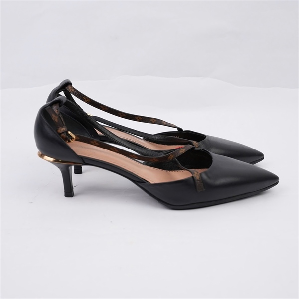 Giày LV đen cao 5p sz35 (BQ) KG+