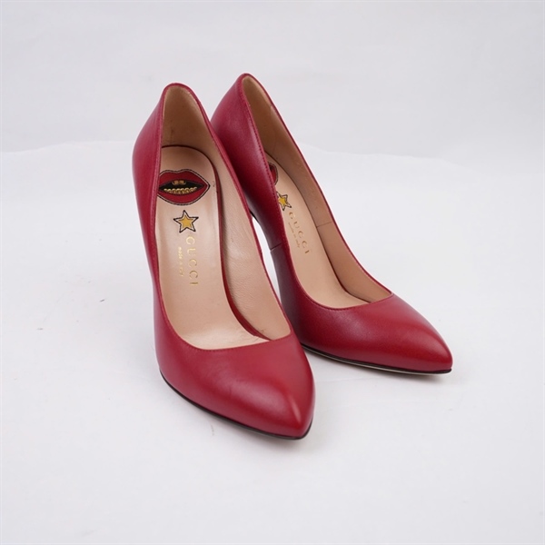 Giày GG đỏ cao 10p sz36.5 (BQ) KG+