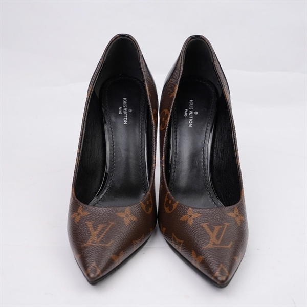 Giày LV hoa nâu cao 10p sz37.5 (BQ) KG+