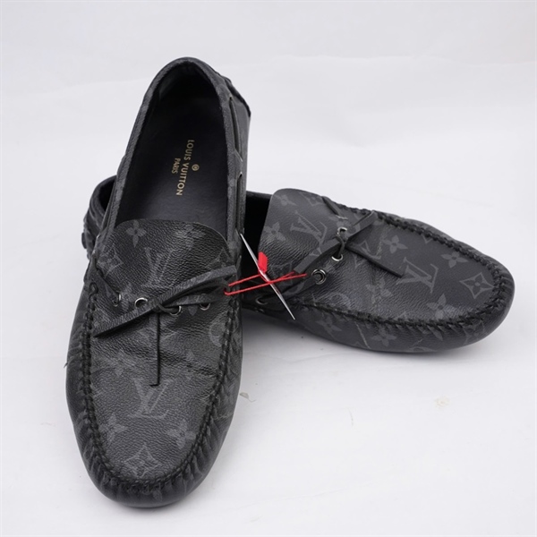 Giày LV hoa đen sz9 (UK) (BQ) KG+