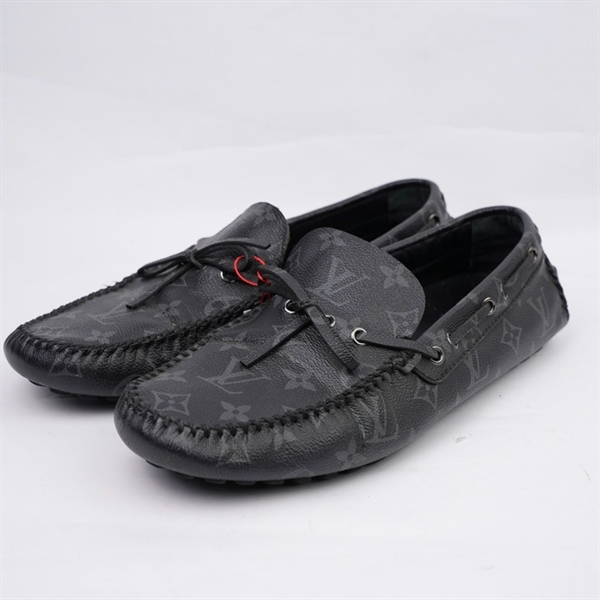 Giày LV hoa đen sz9 (UK) (BQ) KG+
