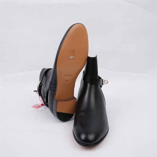 Giày Hermes boot đen sz36.5 (BQ) KG+