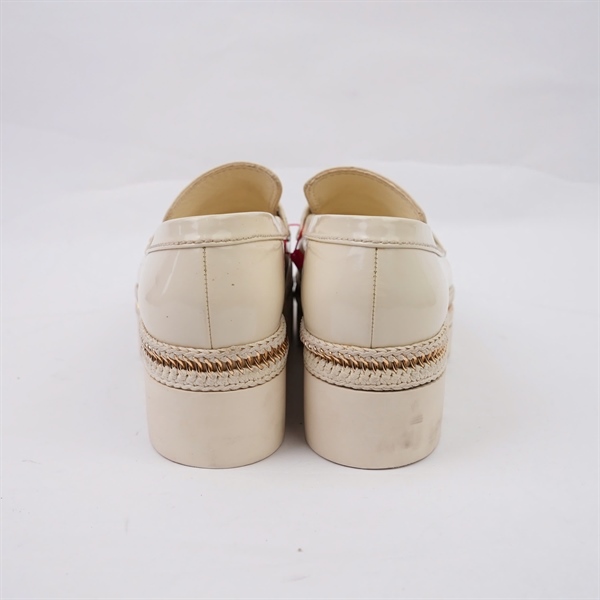 Giày Chanel trắng cao 5p sz38 (BQ) KG+