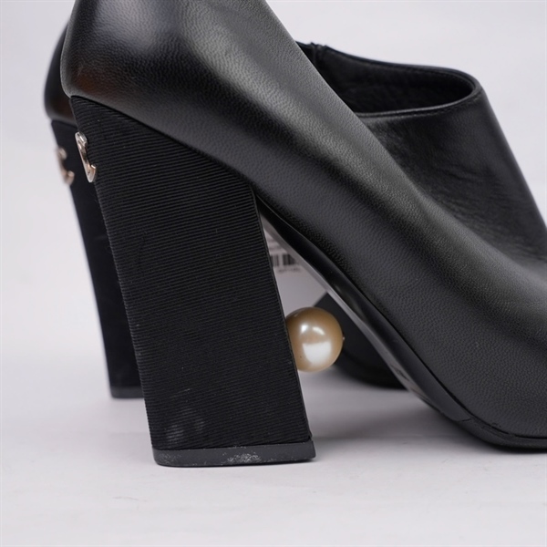 Giày Chanel boot đen cao 11p sz38.5 (BQ) KG+