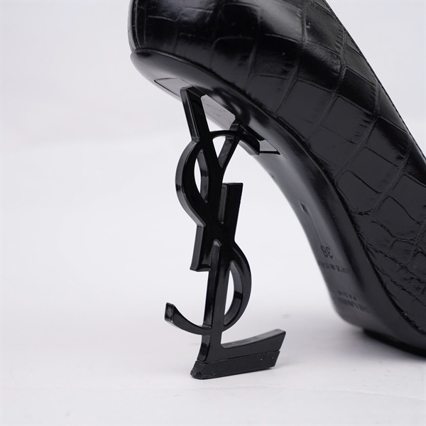 Giày YSL vân đen cao 11p sz36 (BQ) KG+