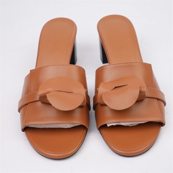 Dép Hermes nâu cao 6p sz37 (BQ) KG+