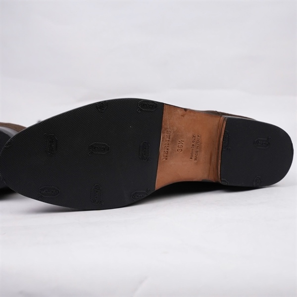 Giày Hermes boot nâu sz36.5 (BQ) KG+