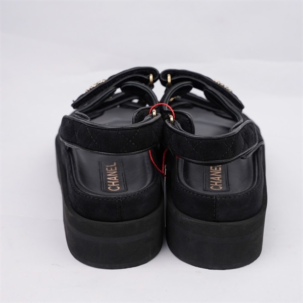 Giày Chanel đen cao 6p sz38 (BQ) KG+