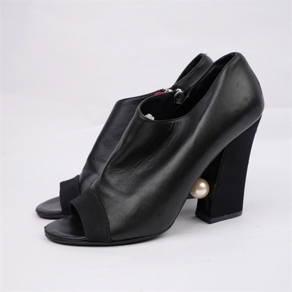 Giày Chanel boot đen cao 11p sz38.5 (BQ) KG+
