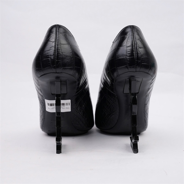Giày YSL vân đen cao 11p sz36 (BQ) KG+