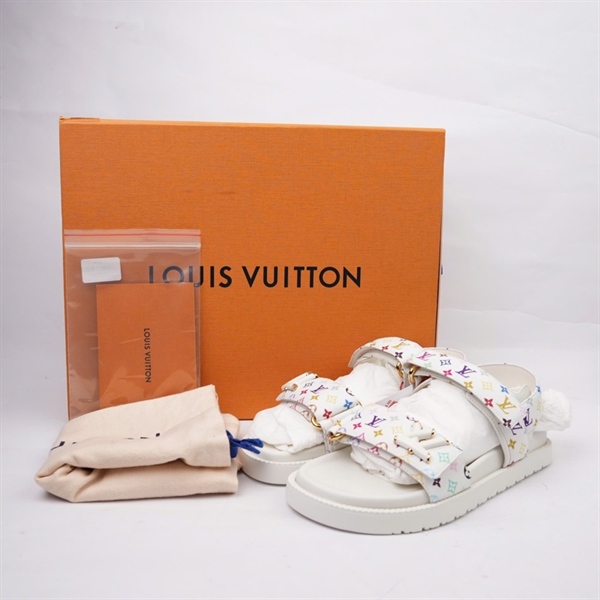 Giày LV trắng hoa màu sz35 (BQ) KG+