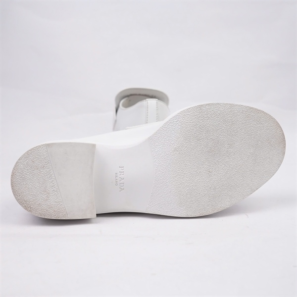 Giày Prada trắng cao 4p sz35 (BQ) KG+