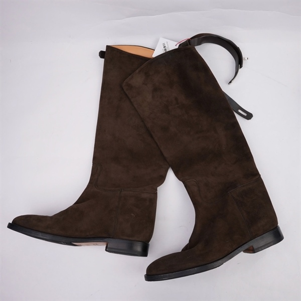 Giày Hermes boot nâu sz36.5 (BQ) KG+