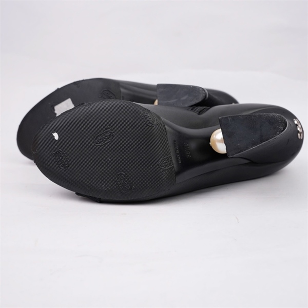 Giày Chanel boot đen cao 11p sz38.5 (BQ) KG+