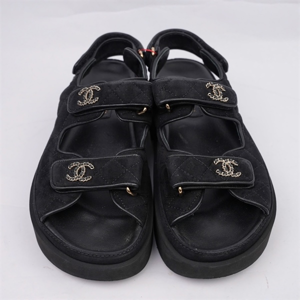Giày Chanel đen cao 6p sz38 (BQ) KG+