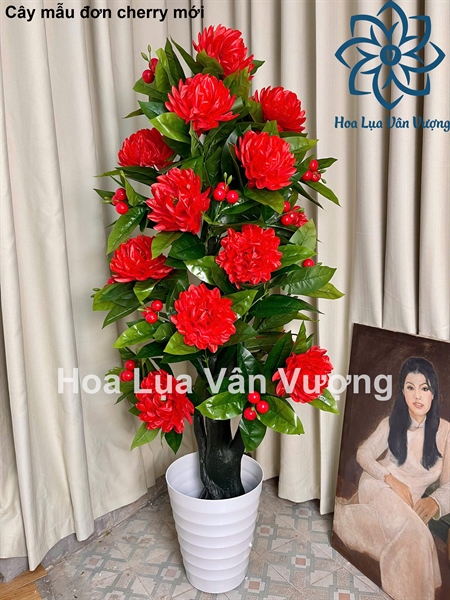 Cây mẫu đơn cherry mới - Cây - Hoa Lụa Vân Vượng