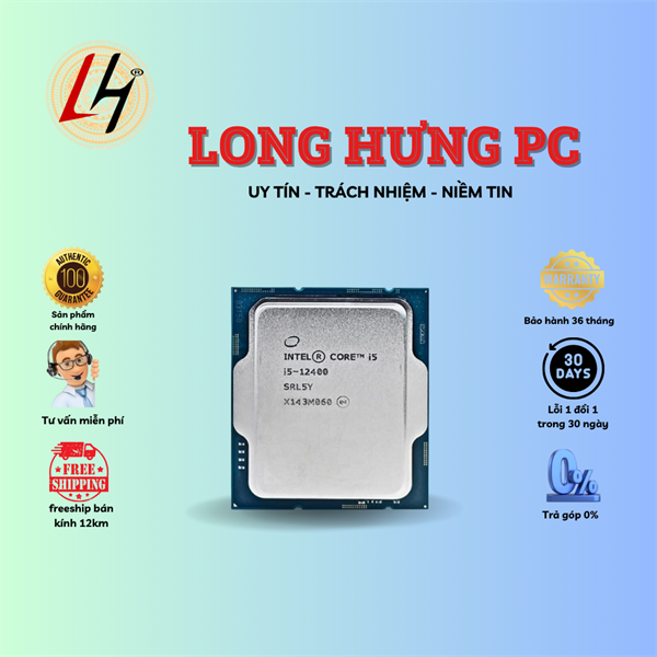 CPU intel core i5 12400 new tray