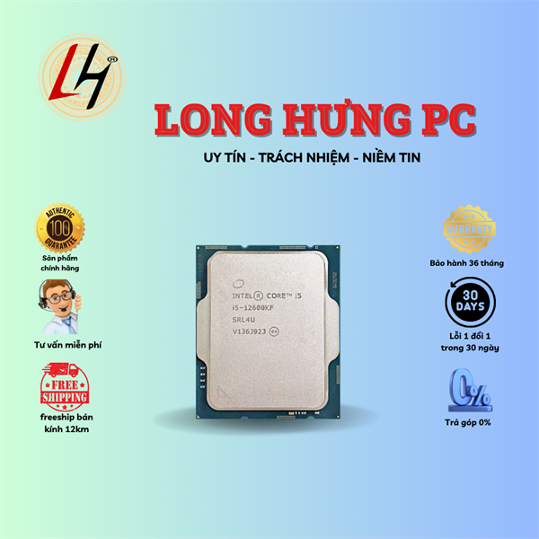 CPU intel core i5 12600KF new tray