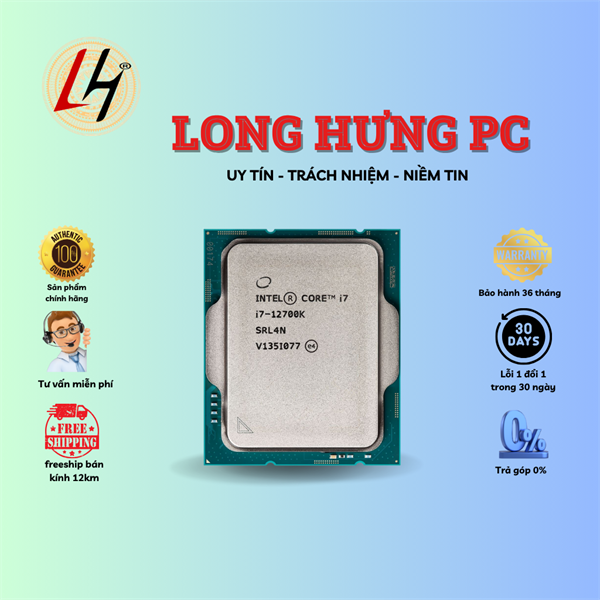 CPU intel core i7 12700K new tray