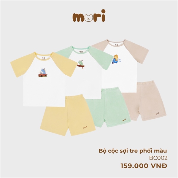Bộ cộc sợi tre phối màu