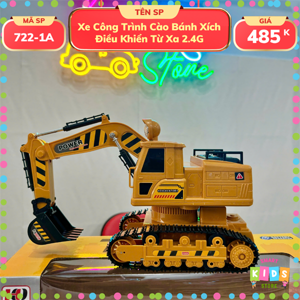Xe Công Trình Cào Bánh Xích Điều Khiển Từ Xa 2.4G