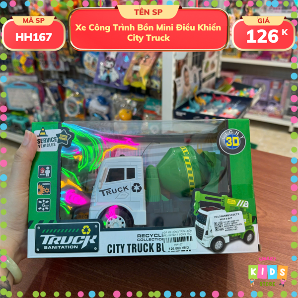 Xe Công Trình Bồn Mini Điều Khiển – City Truck