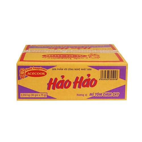 Mì hảo hảo chua cay thùng 30gインスタントラーメン