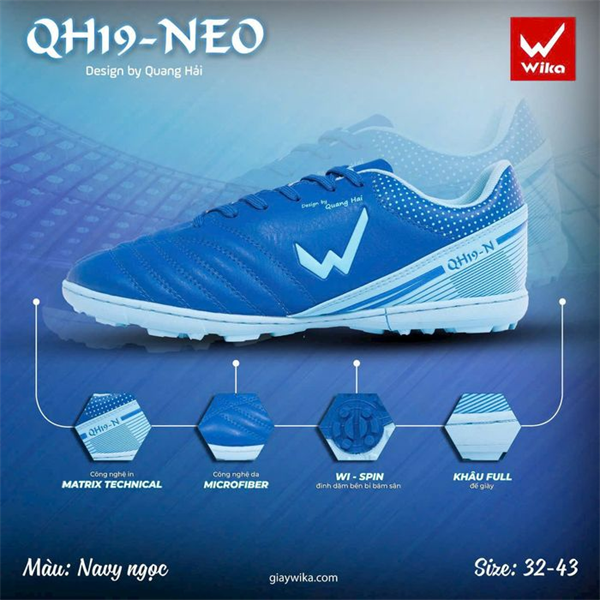 GIÀY WIKA QH19 NEO 2 - XANH ĐEN