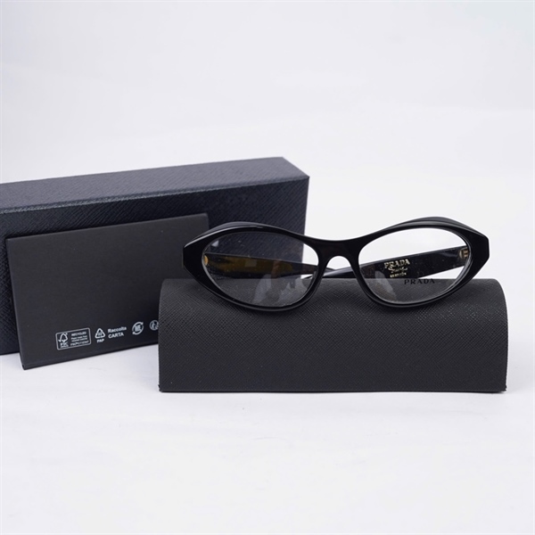 Kính Prada đen mắt mèo VPRA21 16K-1O1 (53-16-135) KG+