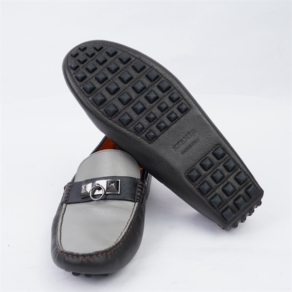 Giày Hermes xám phối nâu sz41 KG+