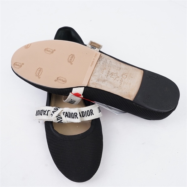 Giày Dior đen quai trắng sz37 KG+