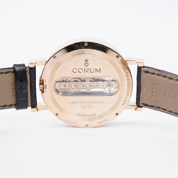 Đồng hồ Corum mặt tròn dây đen (2272377) sz40.8 (HC) KG+