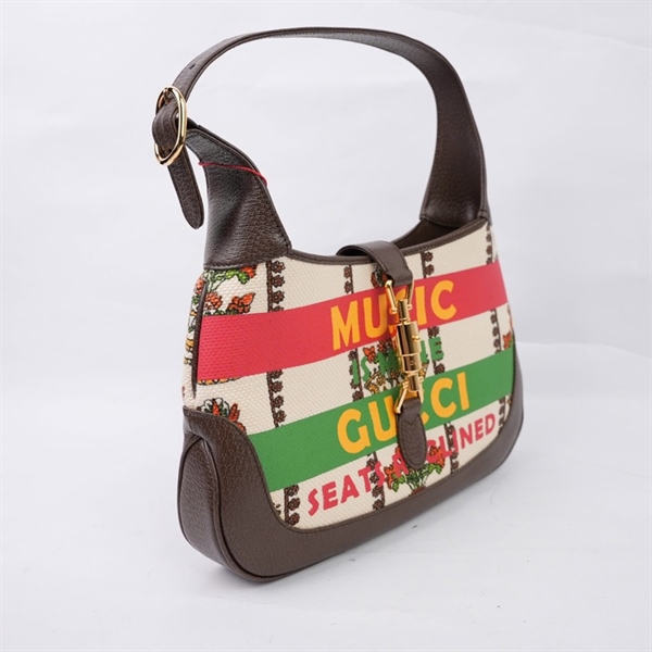 Túi GG Jackie 1961 nude họa tiết in chữ (636706-213317) sz27 KG+