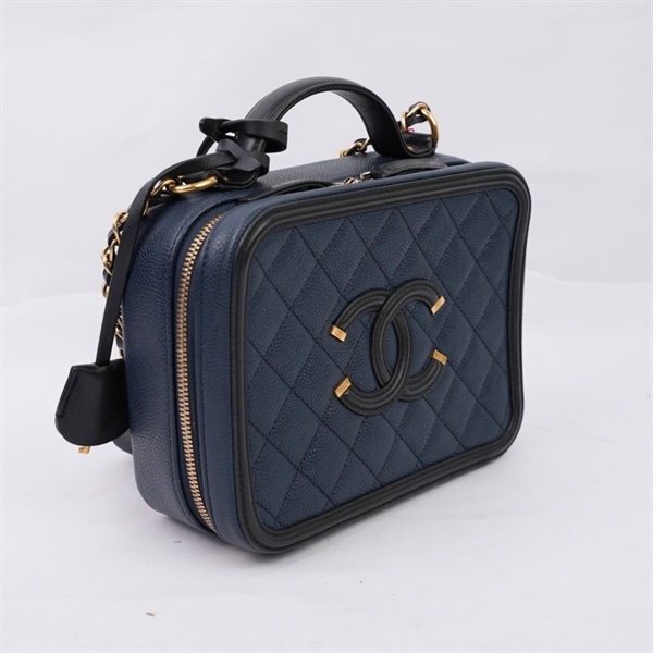 Túi Chanel Vanity xanh (22464086) sz20 (BMC) KG+
