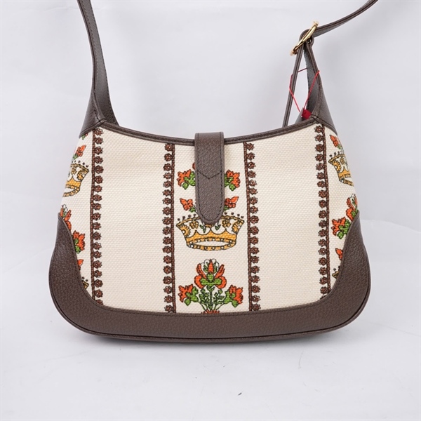 Túi GG Jackie 1961 nude họa tiết in chữ (636706-486628) sz27 KG+