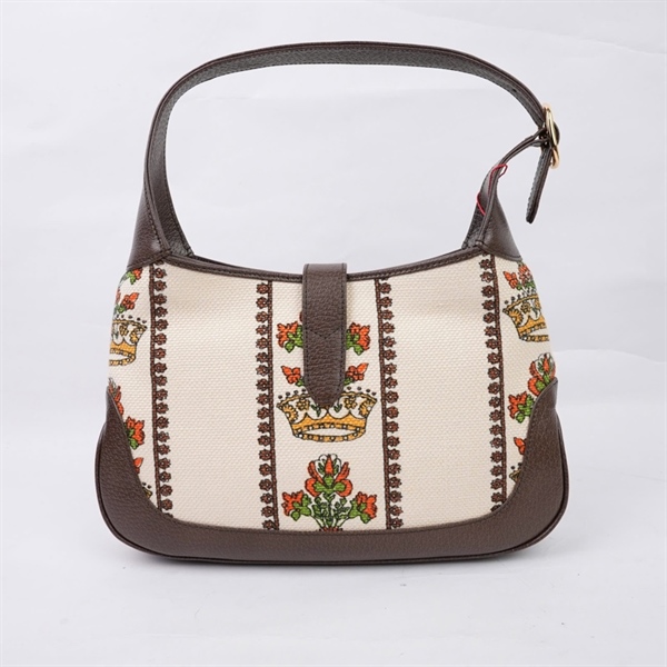 Túi GG Jackie 1961 nude họa tiết in chữ (636706-213317) sz27 KG+