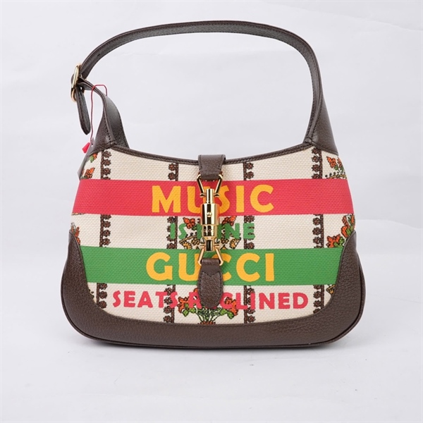 Túi GG Jackie 1961 nude họa tiết in chữ (636706-213317) sz27 KG+