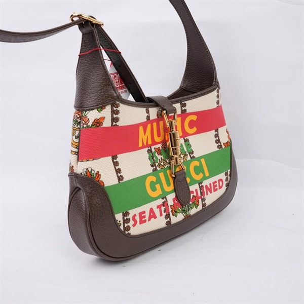 Túi GG Jackie 1961 nude họa tiết in chữ (636706-486628) sz27 KG+