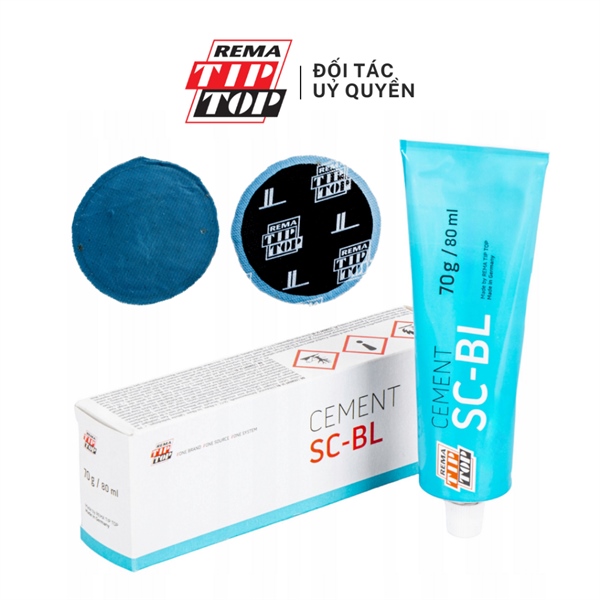 Hộp vá xe ga REMA TIPTOP ( Keo + 50 miếng vá ) - Nhập khẩu Đức