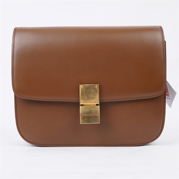 Túi Celine Classic Box nâu kèm tag xanh sz22 (BMC) KG+