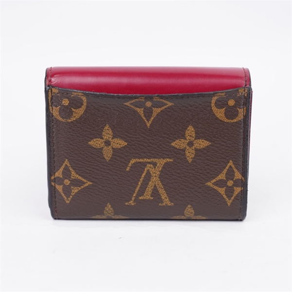 Ví LV hoa nâu nắp đỏ gập 3 (LT) KG+
