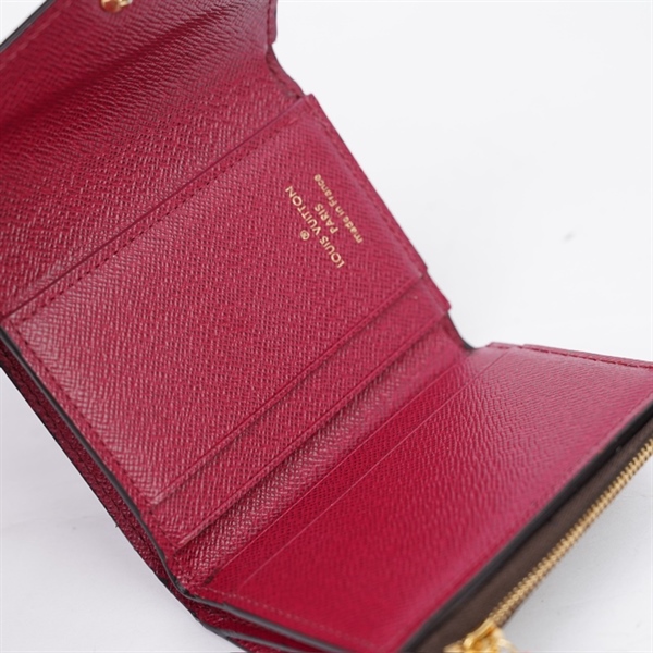 Ví LV hoa nâu nắp đỏ gập 3 (LT) KG+