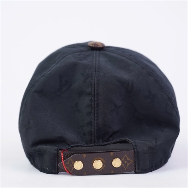 Nón LV đen phối hoa nâu KG+