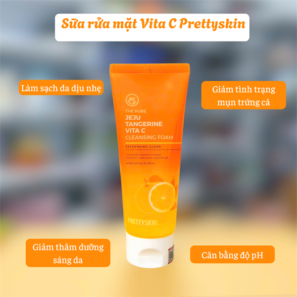 Sữa rửa mặt Jeju Vita C Prettyskin (VAT)